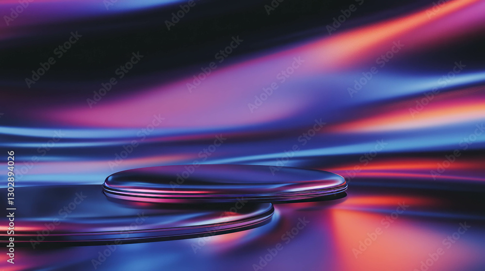 Poster colorful abstract background with reflections in a futuristic setting
