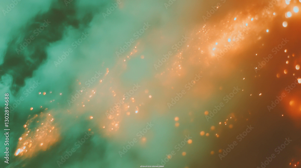 Poster abstract dreamy background with blurry lights and colorful bokeh effects