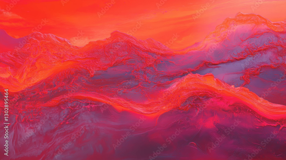 Poster fiery abstract background with bubbling lava textures for creative design