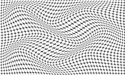 abstract trendy black plus wave pattern perfect for background.
