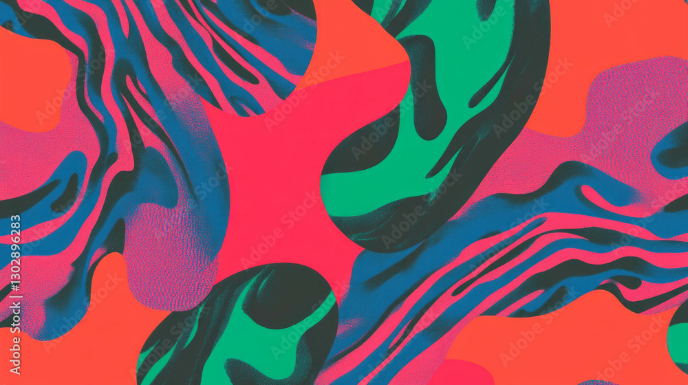 Poster vibrant abstract background with flowing lines and organic shapes for artistic design