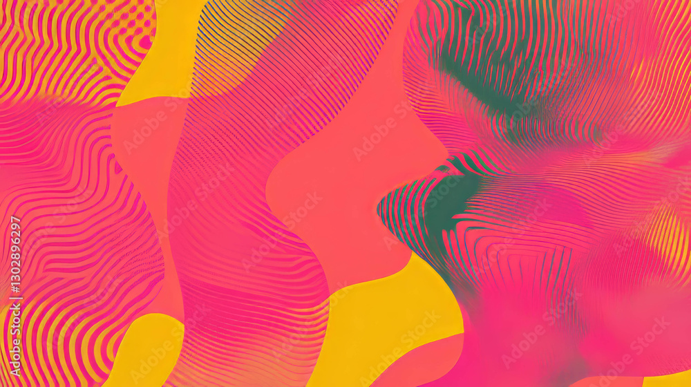 Poster vibrant abstract background with flowing organic lines for modern design