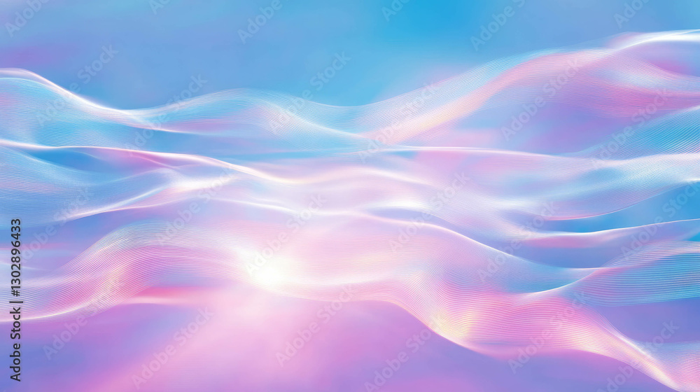 Poster elegant abstract background with flowing streams of light in soft pastel hues