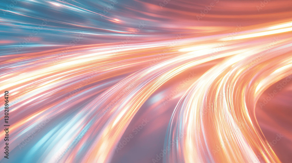 Poster Dynamic abstract background with flowing streams of light for artistic design