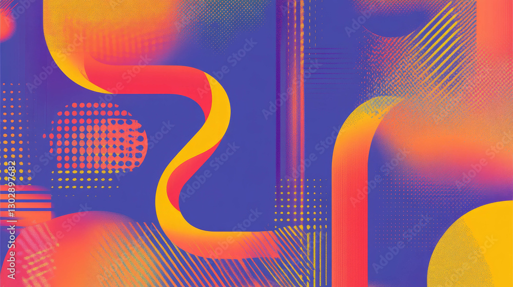 Poster colorful abstract background with overlapping geometric shapes for modern design