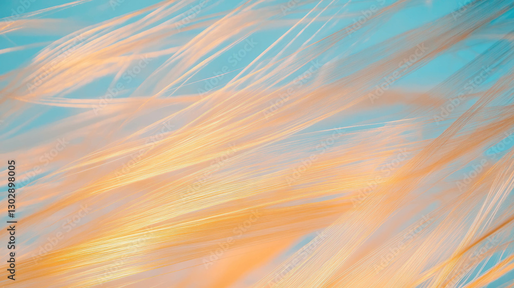Poster abstract background with interwoven threads of light in soft pastel tones