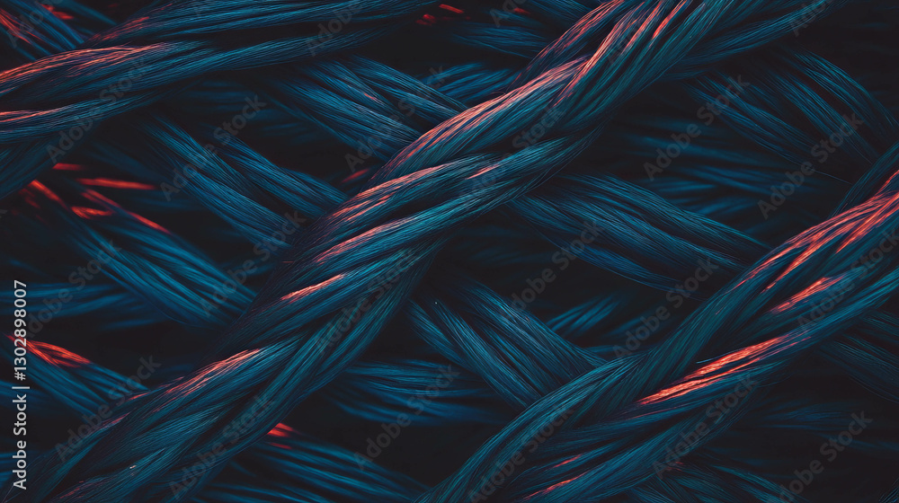 Aufkleber Abstract background with interwoven threads of light and texture for modern design