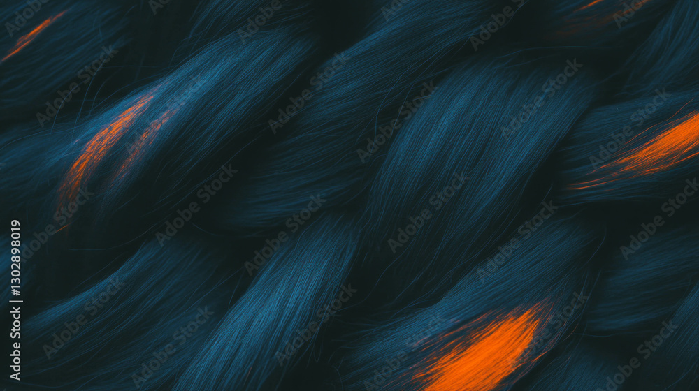 Poster Abstract background with interwoven threads in dark and vibrant colors for artistic design