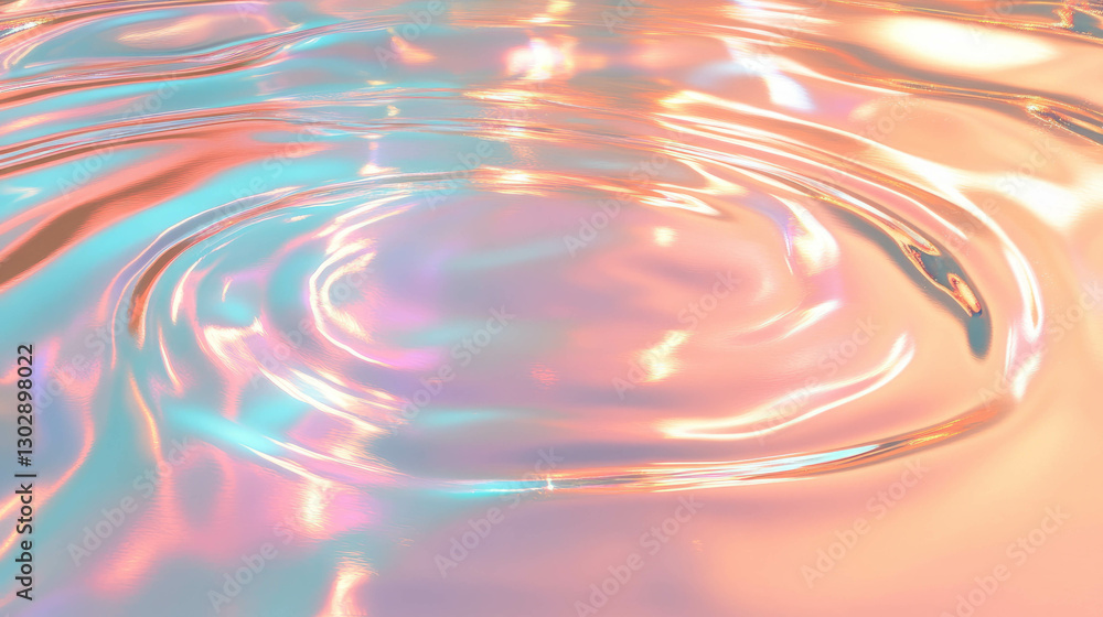 Poster iridescent liquid abstract background with vivid swirls and colors for design projects