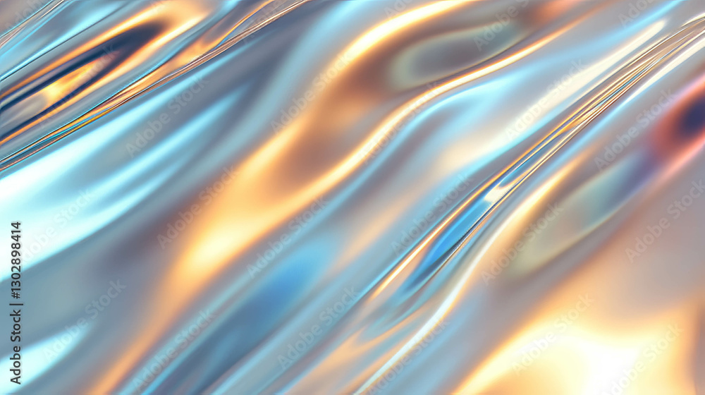 Aufkleber dynamic abstract design with liquid metal textures for creative projects