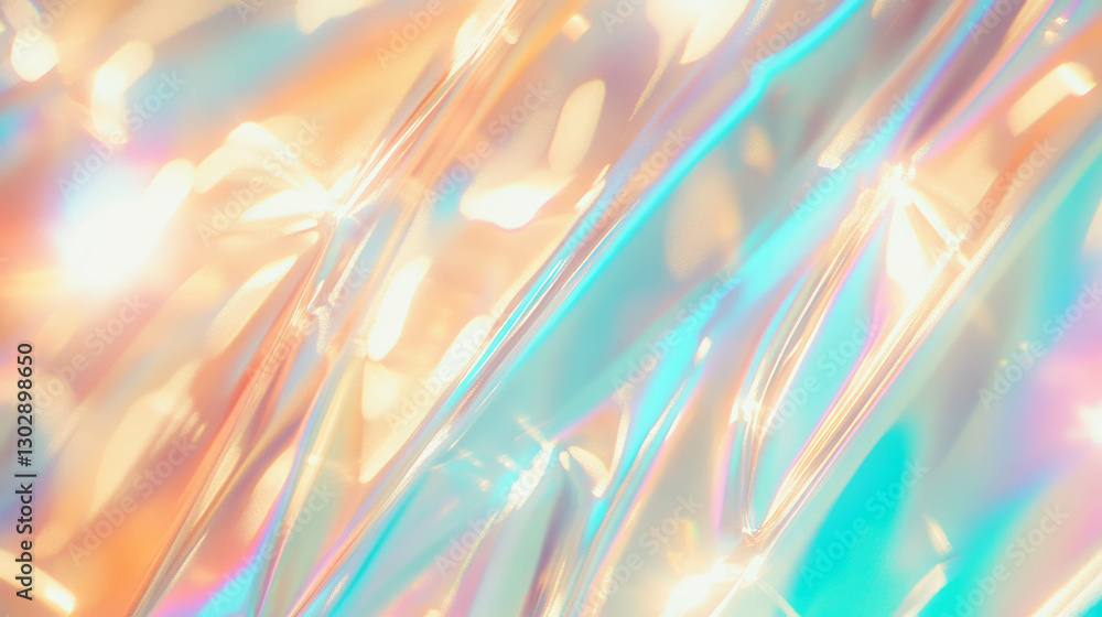 Aufkleber abstract metallic reflections background with iridescent light patterns for design