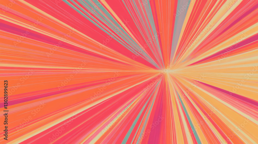 Poster vibrant abstract background with sharp radiating lines in bright contrasting colors