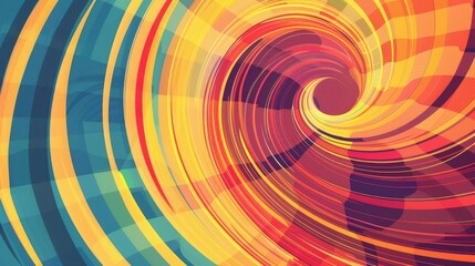 Obraz premium Vibrant Abstract Swirl of Colorful Patterns in Motion