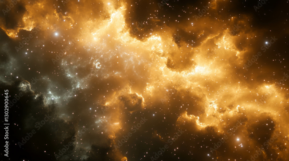 Poster Abstract cosmic background with swirling galaxy patterns for design projects