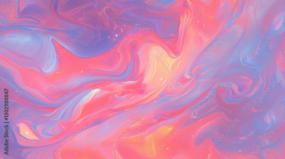 Aufkleber Mystical swirling galaxy patterns with vibrant abstract background for creative design