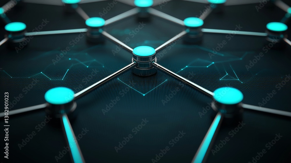 Poster dynamic global network connection concept virtual environment digital art abstract technology close-