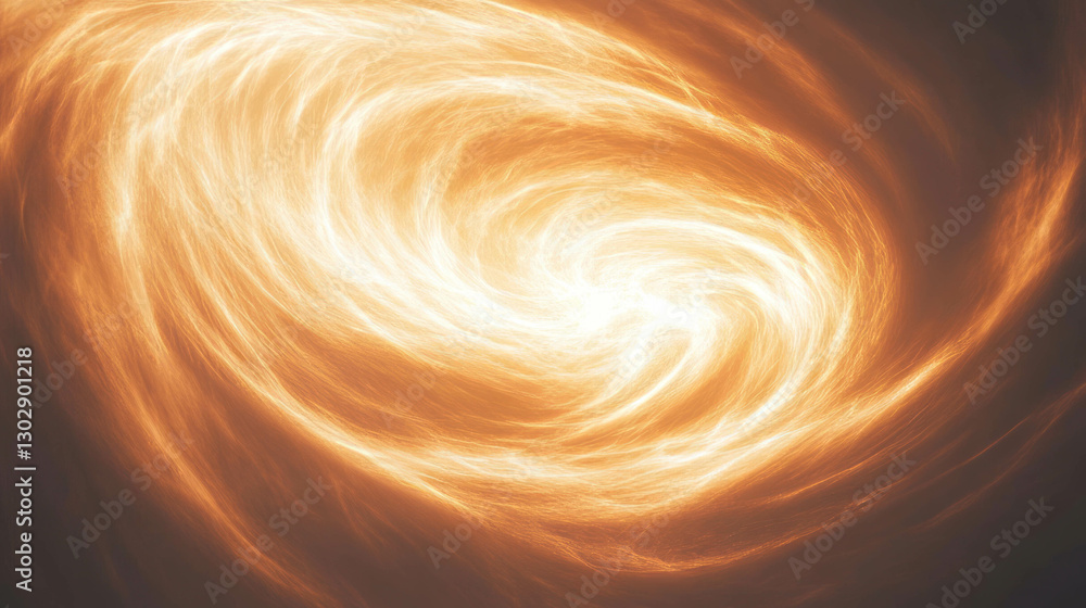 Poster Luminous swirling light patterns in abstract background for modern design