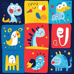 a playful poster for a kids’ educational app