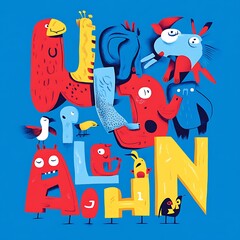 a playful poster for a kids’ educational app