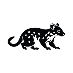 Obraz premium Quoll running icon vector silhouette