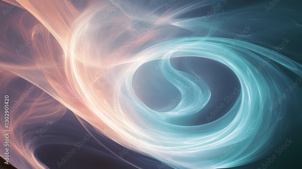Aufkleber mesmerizing abstract background with swirling smoke and dark tones for creative design
