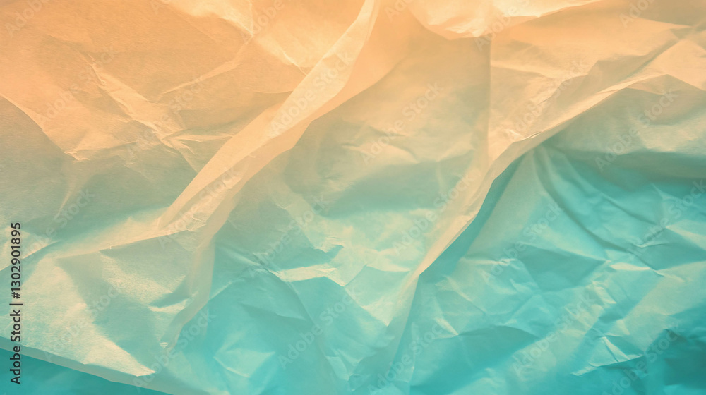 Poster textured abstract background with crumpled paper design in soft pastel shades