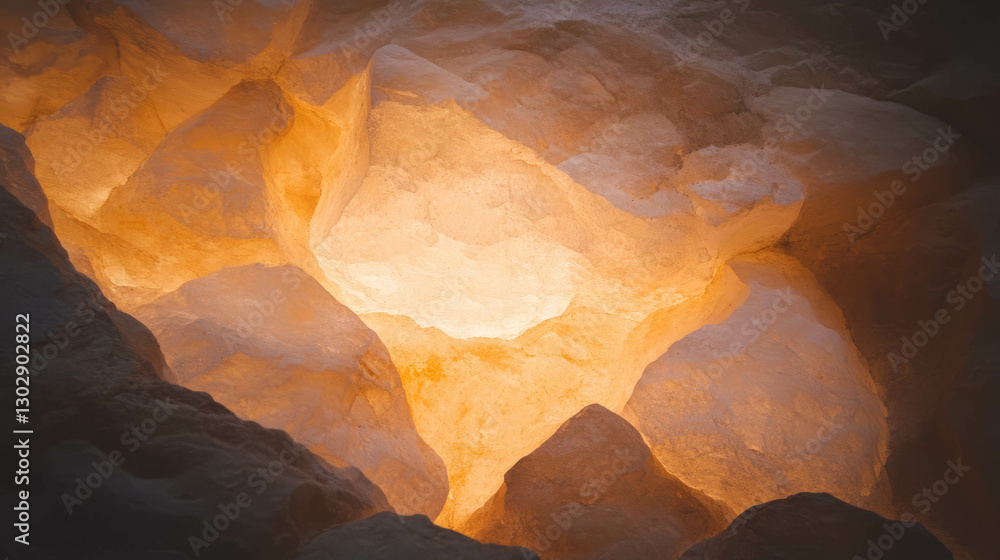 Poster textured stone abstract background with warm light and dark shadows