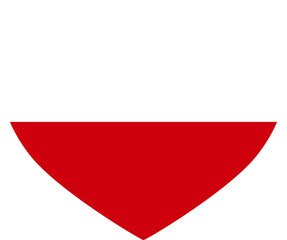 Poland heart shaped icon flag illustrator national