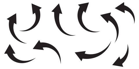 vector icon of a thin long arrow. Black arrows vector illustration. Icons isolated. black long arrow