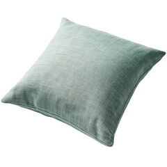 Soft Green Linen Pillow on a White Background for Cozy Home Decor and Interior Design Inspiration
