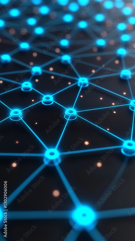 Poster abstract digital network connection virtual space graphic visuals modern technology aerial view neur