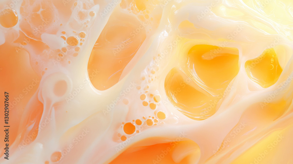 Poster close-up of liquid wax texture with unique patterns