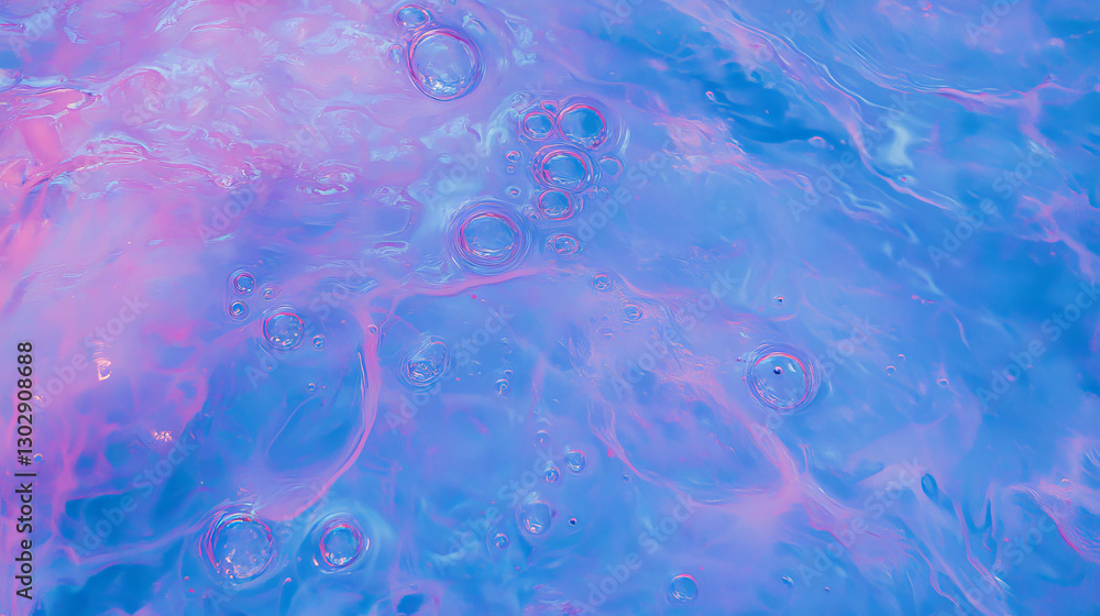 Poster elegant and clean close-up of blue textured surface with subtle bubbles