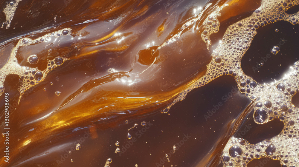 Aufkleber abstract close-up of birch sap texture with bubbles