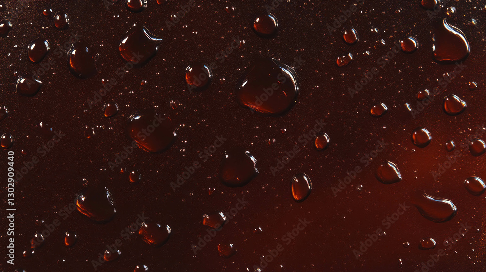 Poster elegant and clean close-up texture of dark cola beverage for design