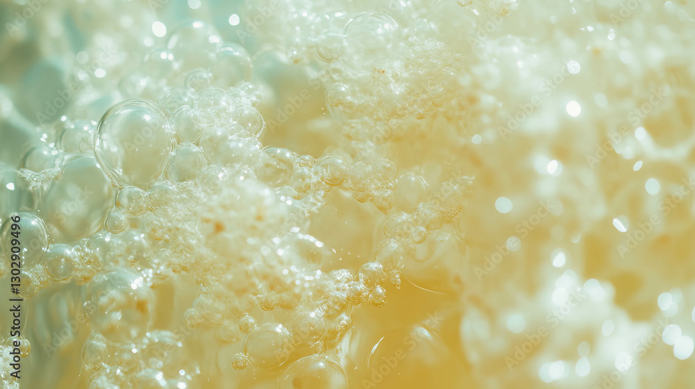 Poster elegant close-up of elderflower texture with soft bubbles