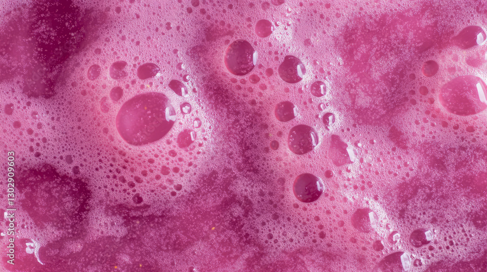 Poster elegant and clean close-up texture of bubbling grape soda