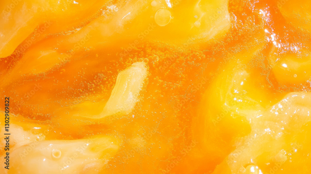 Poster elegant and clean texture of close-up mango slice for fresh summer design projects