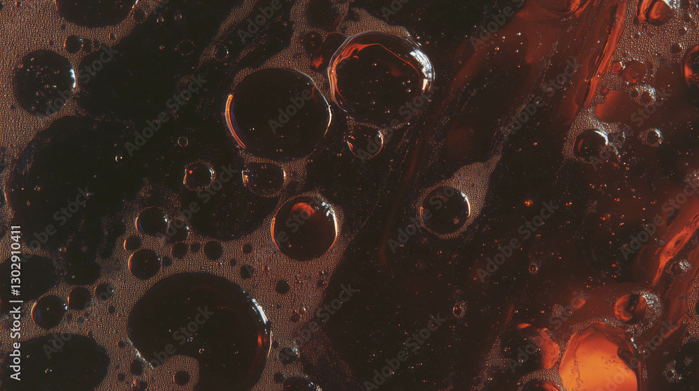 Aufkleber Elegant close-up texture of sarsaparilla with bubble patterns