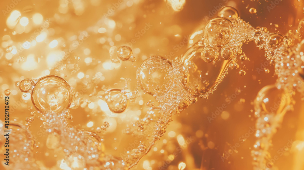 Aufkleber elegant sparkling texture with close-up bubbles for luxurious design and decoration