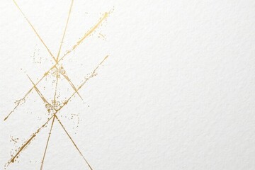 Abstract Gold Strokes on Textured White Background, Ideal for Elegant Designs and Minimalist Projects