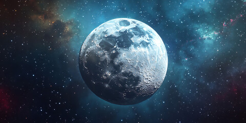 Fototapeta premium Stunning Photograph of the Beautiful Moon