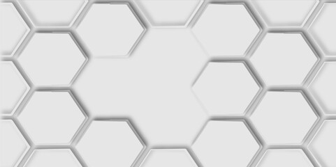 Abstract modern black and white hexagon pattern seamless concept   honeycom  white vector background . use for banner, template, web, wallpaper, vector illustration