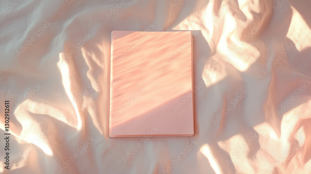 Poster Minimalist mockup of white frame with soft textural shadow design