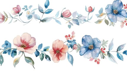 Charming Watercolor Floral Pattern for Elegant Designs and Decor