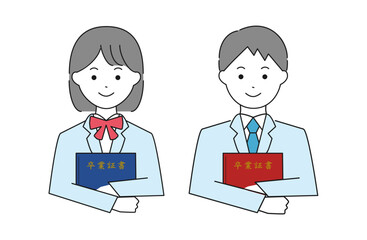 卒業 卒業証書 高校生 中学生 男子 女子 制服
