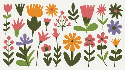 vector illustration of tulips