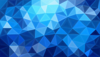 Obraz premium Cool navy and light blue abstract colored polygon shaped background wallpaper design