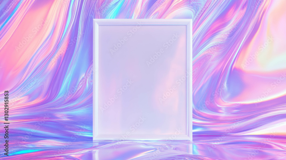 Poster white frame on vivid abstract background for creative design