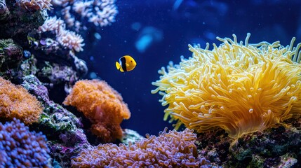 Obraz premium A side-by-side comparison of healthy and bleached coral to raise awareness